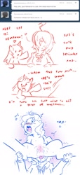 Size: 873x1920 | Tagged: explicit, artist:cold-blooded-twilight, diamond tiara, twilight sparkle, oc, oc:femanon, analingus, analingus on female, blushing, cold blooded twilight, dialogue, drool, drool string, facesitting, female, filly on human female, foalcon, g4, genitals, human, human female, human on pony action, imported from derpibooru, lesbian, monochrome, nudity, pony, sex, surprise buttsex, surprise sex, surprised, tongue out, tumblr, vaginal secretions, vulgar, vulva