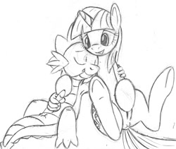 Size: 900x758 | Tagged: explicit, artist:tg-0, spike, twilight sparkle, anus, baby dragon on mare, butt, casual masturbation, clopping, cute, cute porn, dragon, duo, female, foalcon, g4, imported from derpibooru, male, mare, masturbating together, masturbation, monochrome, nudity, penis, plot, pony, ship:twispike, shipping, simplistic anus, sketch, straight, unicorn, unicorn twilight, vulva