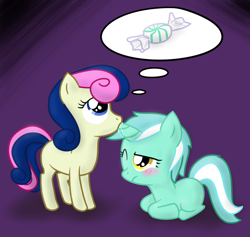 Size: 807x765 | Tagged: questionable, artist:lamia, blank flank, blushing, bon bon, drool, duo, earth pony, female, filly, foal, foalcon, g4, horn, hornjob, imported from derpibooru, lesbian, lyra heartstrings, pony, ship:lyrabon, shipping, sweetie drops, younger