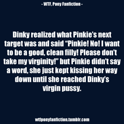 Size: 500x500 | Tagged: explicit, pinkie pie, dinky hooves, fanfic, foalcon, g4, imported from derpibooru, no pony, text, text only, wtf pony fanfiction