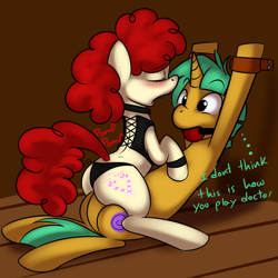 Size: 2000x2000 | Tagged: questionable, artist:kloudmutt, armpits, ballgag, black underwear, bondage, clothes, female, femdom, foalcon, foaldom, g4, gag, grinding, imported from derpibooru, lingerie, male, malesub, panties, pomf, ship:snailstwist, shipping, snails, straight, submissive, twist, underwear