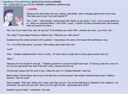 Size: 804x593 | Tagged: grimdark, questionable, rarity, sweetie belle, 4chan, 4chan screencap, abuse, female, foalcon, g4, imported from derpibooru, lesbian, shipping, sweetiebuse, text, wall of text