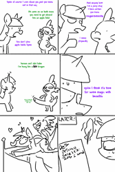 Size: 800x1200 | Tagged: explicit, artist:weaver, spike, twilight sparkle, baby dragon on mare, bed, blushing, comic, dear princess celestia, dragon, dragon on pony action, faic, female, foalcon, funny as hell, funny porn, g4, gif, heart, imported from derpibooru, interspecies, male, mare, non-animated gif, nudity, penis, pony, reverse foalcon, sex, ship:twispike, shipping, simple background, straight, sweat, talking penis, unicorn, vulgar, wat, white background