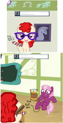 Size: 1176x2300 | Tagged: explicit, semi-grimdark, oc, oc:twilight panda, butt, caption, cheerilee, classroom, comic, dildo, duo, earth pony, english, fear, female, female on female rape, filly, floor, foal, foalcon, g4, implied foalcon, implied rape, imported from derpibooru, mare, mspaintponies, nudity, plot, plot twist, pony, ponyville schoolhouse, pubic hair, reverse foalcon, scared, sex toy, tumblr, twist, vulva