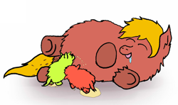 Size: 1363x805 | Tagged: explicit, grimdark, artist needed, cum, cumming, edit, fluffy pony, fluffy pony grimdark, foalcon, imported from derpibooru, nudity, penis, poop, scat