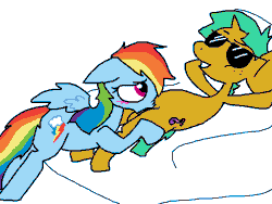 Size: 800x600 | Tagged: explicit, artist:weaver, rainbow dash, blowjob, colt, female, foal, foalcon, g4, gif, imported from derpibooru, male, mare, mare on colt, non-animated gif, nudity, on back, oral, pegasus, penis, pixel-crisp art, pony, rainsnail, sex, shipping, simple background, snails, straight, straight shota, sunglasses, unicorn, white background