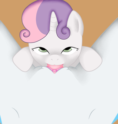 Size: 2400x2528 | Tagged: explicit, artist:ragegrenade, rarity, sweetie belle, belle sisters, cunnilingus, female, female pov, filly, foal, foalcon, g4, high res, horn, imported from derpibooru, incest, lesbian, mare, mare on filly, nudity, pony, pov, raricest, sex, ship:raribelle, shipping, siblings, simple background, sisters, unicorn, vulva