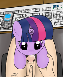 Size: 1172x1443 | Tagged: explicit, artist:xyi, twilight sparkle, oc, blowjob, canon x oc, cum, cute, cute porn, disembodied penis, erection, eyes on the prize, female, filly, filly twilight sparkle, foal, foalcon, foreskin, g4, human, human male, human male on filly, human on pony action, human penis, humansub, imported from derpibooru, just the tip, male, malesub, nokia, nudity, offscreen character, oral, penis, pony, pony on human action, pov, precum, russian, sex, source needed, straight, submissive, unicorn, unicorn twilight