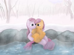 Size: 3000x2273 | Tagged: explicit, artist:smudge proof, pinkie pie, scootaloo, bath, blood, defloration, drool, drool string, earth pony, eye contact, female, filly, foal, foalcon, g4, high res, hoofing, imported from derpibooru, lesbian, looking at each other, mare, mare on filly, nudity, on back, pegasus, pinkamena diane pie, pony, ship:scootapie, shipping, underhoof, virgin, vulva, water