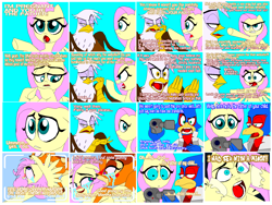 Size: 1798x1349 | Tagged: explicit, artist:terry, fluttershy, comic:you're the father, allons-y, bambi, blushing, comic, crossover, crying, dead source, falco lombardi, female, foalcon, g4, gilda, griffon, imported from derpibooru, interspecies, male, mare, my god what have i done, pegasus, pony, porn, preggoshy, pregnant, sex, star fox, straight, terry you magnificent bastard, video camera, vulgar, why, you're the father