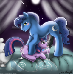 Size: 2048x2086 | Tagged: explicit, artist:yaoifairy, twilight sparkle, aftersex, anus, bed, bedroom eyes, big penis, blank flank, blowjob, blushing, butt, creampie, cum, cum on body, cum on legs, cum on paws, cum pool, cum string, daughter, dripping, dripping cum, dripping from both ends, drool, excessive cum, eyes on the prize, father, father and child, father and daughter, female, filly, filly twilight sparkle, foal, foalcon, g4, high res, horsecock, imported from derpibooru, incest, infidelity, looking at you, looking back, looking back at you, male, night, night light, nudity, oral, penis, plot, pony, raised tail, ship:twinight, shipping, stallion, stallion on filly, straight, tail, tail aside, tongue out, twicest, unicorn, unicorn twilight, vaginal secretions, vulva