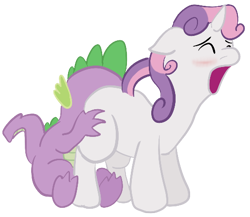 Size: 514x447 | Tagged: explicit, artist:caluriri, spike, sweetie belle, baby dragon on filly, blushing, butt grab, butt touch, cunnilingus, dragon, dragon on filly, dragon on filly action, dragon on pony action, duo, duo male and female, eyes closed, female, filly, floppy ears, foal, foalcon, g4, grope, hand on butt, imported from derpibooru, interspecies, looking pleasured, male, open mouth, oral, pony, sex, ship:spikebelle, shipping, simple background, straight, transparent background, unicorn