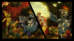 Size: 6000x3375 | Tagged: explicit, artist:crookedtrees, apple bloom, rainbow dash, scootaloo, sweetie belle, twilight sparkle, absurd resolution, bipedal, blindfold, blushing, bondage, clitoris, cmc threesome, cunnilingus, cutie mark crusaders, drool, earth pony, eyes closed, female, foalcon, g4, glasses, horn, human vulva on pony, imported from derpibooru, lesbian, mare on filly, nudity, one eye closed, oral, pegasus, pony, sex, ship:scootabloom, ship:scootadash, ship:sweetiebloomaloo, shipping, stealth sex, thrill of almost being caught, tongue out, twist, unicorn, unicorn twilight, vagina, vaginal secretions, vulva, wingboner, wings