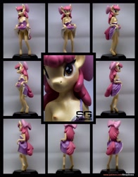 Size: 2132x2718 | Tagged: explicit, artist:prodius, apple bloom, anthro, banned from derpibooru, bottomless, breasts, clothes, craft, delicious flat chest, dress, dress lift, earth pony, female, figurine, figurines for the fearless, imported from twibooru, irl, lolicon, nipples, no panties, no underwear, nudity, partial nudity, photo, presenting, raised skirt, sculpey, sculpture, small breasts, smiling, solo, traditional art, underage, unguligrade anthro, vulva