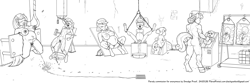 Size: 4500x1500 | Tagged: grimdark, grotesque, artist:smudge proof, afterbirth, anthro, babycon, banned from derpibooru, birthing, breasts, breeding, clear sky, commission, female, fetish, imported from twibooru, lactation, lily pad (g4), lolicon, milf, milk, oppai loli, pissing, rape, sex, snails, snips, toddlercon, underage, urine, victoria, water lily (g4), watersports, wind sprint