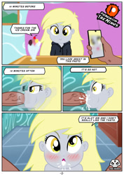 Size: 1211x1712 | Tagged: explicit, artist:theminus, comic:ice cream, banned from derpibooru, clothes, comic, cum, cum in mouth, derpy hooves, dialogue, equestria girls, female, food, hoodie, ice cream, imported from twibooru, lolicon, male, male pov, nudity, offscreen character, oral, penis, pov, sex, underage, younger