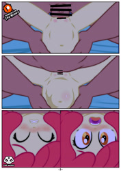 Size: 2480x3507 | Tagged: explicit, artist:theminus, apple bloom, abdominal bulge, banned from derpibooru, bed, censored, equestria girls, eyes closed, female, imported from twibooru, lolicon, male, nudity, on bed, open mouth, penetration, sex, underage, vaginal