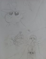 Size: 3000x3842 | Tagged: explicit, rainbow dash, anonymous artist, asphyxiation, banned from derpibooru, blossom (powerpuff girls), crotchboobs, death, faceful of ass, facesitting, female, imported from twibooru, lolicon, nudity, sketch, traditional art, underage