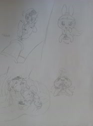 Size: 2986x4018 | Tagged: explicit, sweetie belle, anonymous artist, banned from derpibooru, blossom (powerpuff girls), cock vore, crotchboobs, cum, cumming, death, digestion, female, fetish, foalcon, futa, futa on female, imported from twibooru, intersex, lolicon, male, nudity, shotacon, sketch, traditional art, underage, vore