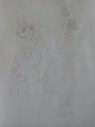 Size: 3120x4160 | Tagged: explicit, scootaloo, analvore, anonymous artist, banned from derpibooru, blossom (powerpuff girls), female, imported from twibooru, lolicon, sketch, traditional art, underage