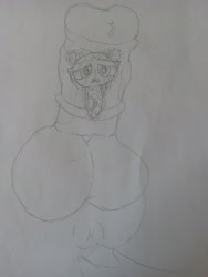 Size: 3120x4160 | Tagged: explicit, anonymous artist, banned from derpibooru, buttercup (powerpuff girls), cock vore, female, fetish, foalcon, imported from twibooru, lolicon, original character do not steal, sketch, traditional art, underage, vore