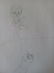 Size: 3120x4138 | Tagged: explicit, anonymous artist, banned from derpibooru, buttercup (powerpuff girls), cock vore, colt, female, fetish, foalcon, imported from twibooru, lolicon, male, original character do not steal, pony, sketch, traditional art, underage, vore