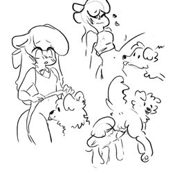 Size: 4000x4000 | Tagged: explicit, apple bloom, anthro, banned from derpibooru, bestiality, canine penis, dog, female, fetish, imported from twibooru, interspecies, lolicon, nudity, oral, penis, sex, underage
