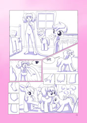 Size: 849x1200 | Tagged: explicit, artist:aogami, apple bloom, scootaloo, banned from derpibooru, breasts, delicious flat chest, earth pony, female, filly, human, imported from twibooru, lolicon, megan williams, nudity, pegasus, pony, transformation, underage, vulva