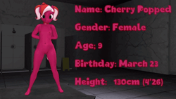 Size: 1308x736 | Tagged: explicit, artist:cdv, oc, oc:cherry popped, 3d, animated, anthro, arm behind back, ass, banned from derpibooru, butt, female, gif, imported from twibooru, lolicon, nipples, nudity, pegasus, pigtails, underage, vulva