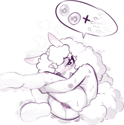 Size: 1062x1070 | Tagged: explicit, artist:shouldbedrawing, oc, oc:not-food, anthro, banned from derpibooru, breeding request, ear twitch, female, fluffy, imported from twibooru, leaking, lolicon, solo, underage, unicorn