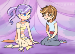 Size: 1920x1400 | Tagged: suggestive, artist:drantyno, diamond tiara, banned from derpibooru, belly dancer, blushing, child, female, human, humanized, imported from twibooru, jewerly, lolicon, male, pipsqueak, underage, younger