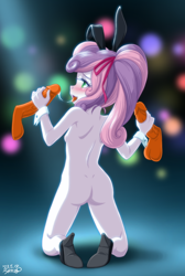 Size: 2000x2981 | Tagged: explicit, artist:uotapo, sweetie belle, banned from derpibooru, blowjob, blushing, bunny ears, bunny suit, child, clothes, cuffs (clothes), equestria girls, female, hand on penis, high heels, high res, human, imported from twibooru, lolicon, looking at you, looking back, looking back at you, nudity, open mouth, oral, penis, playboy bunny, playboy bunny sweetie belle, sex, shoes, solo, solo female, tongue out, underage