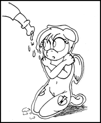 Size: 510x623 | Tagged: explicit, artist:rdk, scootaloo, age difference, anthro, banned from derpibooru, cum, drenched, duo, faceless male, facial, female, filly, imported from twibooru, kneeling, lolicon, male, nudity, offscreen character, pegasus, penis, scootalove, stallion, stallion on filly, straight, underage