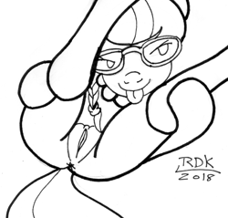 Size: 628x600 | Tagged: explicit, artist:rdk, silver spoon, anthro, banned from derpibooru, earth pony, female, glasses, imported from twibooru, lolicon, nudity, solo, tongue out, underage, vulva