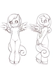 Size: 904x1280 | Tagged: explicit, oc, oc:snowdrop, anthro, arm hooves, artist needed, banned from derpibooru, breasts, butt, complete nudity, delicious flat chest, female, imported from twibooru, lolicon, nipples, nudity, oc only, pegasus, sketch, solo, solo female, source needed, underage, unguligrade anthro, vulva