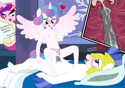 Size: 4916x3463 | Tagged: explicit, artist:tolpain, princess flurry heart, age difference, alicorn, angery, anthro, banned from derpibooru, bedroom, bedroom eyes, blushing, breasts, clothes, cowgirl position, crystal empire, cum, cumming, delicious flat chest, dialogue, female, heart, horsecock, imported from twibooru, internal, internal cumshot, lolicon, male, moaning, moaning in pleasure, nipples, nudity, panties, panties aside, penetration, penis, plantigrade anthro, princess cadance, royal guard, sex, small breasts, spread wings, straight, underage, underwear, vaginal, vaginal secretions, wingboner, wings, x-ray, yelling