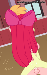 Size: 2500x4000 | Tagged: explicit, artist:cloppy hooves, apple bloom, balls, banned from derpibooru, barn, big mcintosh, equestria girls, female, imported from twibooru, incest, lolicon, nudity, penis, sex, underage