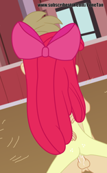 Size: 2500x4000 | Tagged: explicit, artist:cloppy hooves, apple bloom, banned from derpibooru, barn, edit, equestria girls, female, imported from twibooru, lolicon, nudity, sex, underage