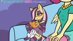 Size: 958x539 | Tagged: explicit, artist:soulcentinel, fluttershy, angel bunny, angelshy, animated, anthro, awkward, banned from derpibooru, bestiality, blushing, book, bored sex, casual sex, clothes, couch, emoshy, exhibitionism, eyeshadow, female, fetish, fluttergoth, flutterzoo, gif, goth, imported from twibooru, interspecies, lidded eyes, lolicon, makeup, male, pegasus, penetration, posey shy, reading, sex, shipping, sitting, skindentation, socks, straight, thigh highs, thigh muffintop, underage, vaginal