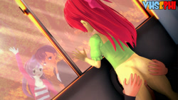 Size: 1600x900 | Tagged: explicit, apple bloom, scootaloo, sweetie belle, age difference, banned from derpibooru, cunnilingus, cutie mark crusaders, equestria girls, female, imported from twibooru, koikatsu, lolicon, oral, prompter:vhsephiyagami, sex, underage