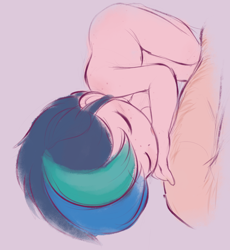Size: 1508x1638 | Tagged: questionable, artist:pestil, oc, oc:apogee, oc:jet stream, arm, arm hair, banned from derpibooru, belly, belly button, butt, eyes closed, father and child, father and daughter, female, freckles, human, humanized, imported from twibooru, lolicon, male, nudity, paywalled source, side, sleeping, thighs, underage