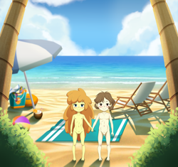 Size: 7525x7072 | Tagged: explicit, artist:the-dark-mangaka, ball, banned from derpibooru, beach, blushing, breasts, brother, brother and sister, bush, chair, child, delicious flat chest, equestria girls, female, foreskin, full body, holding hands, human penis, imported from twibooru, little penis, lolicon, looking at you, male, nudity, ocean, older, palm tree, penis, pound cake, pumpkin cake, sand, shotacon, shrub, siblings, sister, small penis, tree, twins, umbrella, underage, young