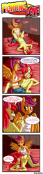 Size: 1757x7101 | Tagged: explicit, artist:anibaruthecat, apple bloom, scootaloo, anthro, banned from derpibooru, blushing, comic, earth pony, female, futa, futa scootaloo, imported from twibooru, intersex, lesbian, lolicon, pegasus, scootabloom, sex, shipping, underage, unguligrade anthro