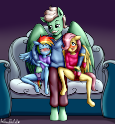 Size: 3146x3410 | Tagged: explicit, artist:anibaruthecat, fluttershy, rainbow dash, anthro, banned from derpibooru, father and child, father and daughter, female, fingering, gentle breeze, imported from twibooru, incest, lolicon, male, parent and child, plantigrade anthro, sex, underage