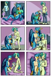 Size: 3500x5250 | Tagged: explicit, artist:anibaruthecat, aftersex, age difference, anthro, anus, banned from derpibooru, bed, blushing, brother and sister, casual masturbation, clothes, comic, complete nudity, coral currents, creampie, cum, dress, earth pony, female, flaccid, gallus, griffon, group sex, handjob, hoof feet, imported from twibooru, incest, jeans, lolicon, male, masturbation, missing cutie mark, nipples, nudity, oral, panties, pants, partial nudity, penetration, penis, sandbar, sex, shirt, siblings, spitroast, straight, t-shirt, threesome, underage, underwear, undressing, vaginal