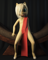 Size: 1200x1500 | Tagged: explicit, artist:zed001, oc, oc:april, anthro, banned from derpibooru, breasts, delicious flat chest, earth pony, female, imported from twibooru, lolicon, nudity, solo, underage, unguligrade anthro