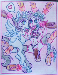 Size: 1394x1803 | Tagged: explicit, artist:haruhe, oc, banned from derpibooru, female, foal, foalcon, gangbang, group sex, imported from twibooru, lolicon, oc only, pony, traditional art, underage