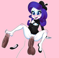Size: 1358x1334 | Tagged: explicit, artist:haruehe, artist:haruhe, rarity, banned from derpibooru, breasts, clothed sex, clothes, cum, delicious flat chest, disembodied penis, equestria girls, erection, feet, female, female focus, fetish, foot fetish, footjob, group sex, half barefoot, hat, imported from twibooru, lolicon, nipples, nudity, open mouth, penis, pink background, sex, simple background, smiling, solo focus, sweater, threesome, toes, underage, vulva