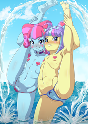 Size: 2894x4093 | Tagged: suggestive, artist:the-dark-mangaka, banned from derpibooru, bikini, cameltoe, child, clothes, equestria girls, female, imported from twibooru, kiwi lollipop, lolicon, panties, supernova zap, swimsuit, underage, underwear, young, younger