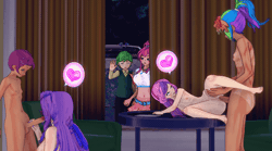 Size: 900x500 | Tagged: explicit, artist:iconoclasm, pinkie pie, rainbow dash, rarity, scootaloo, spike, sweetie belle, 3d, animated, banned from derpibooru, blowjob, cuckold, cuckolding, female, futa, futa on female, futa scootaloo, gif, handjob, human, human spike, humanized, imported from twibooru, intersex, koikatsu, lesbian, lolicon, nudity, oral, penis, rainbow dick, rariloo, sad handjob, sex, shipping, shipping denied, sweetiedash, underage